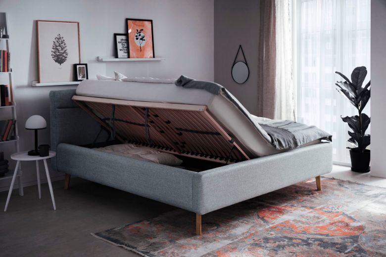 Upholstered bed 180x200 - Lotte (With storage box)