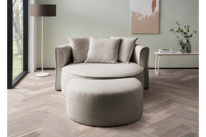 Lamamistool - XXL Loveseat ar pufu