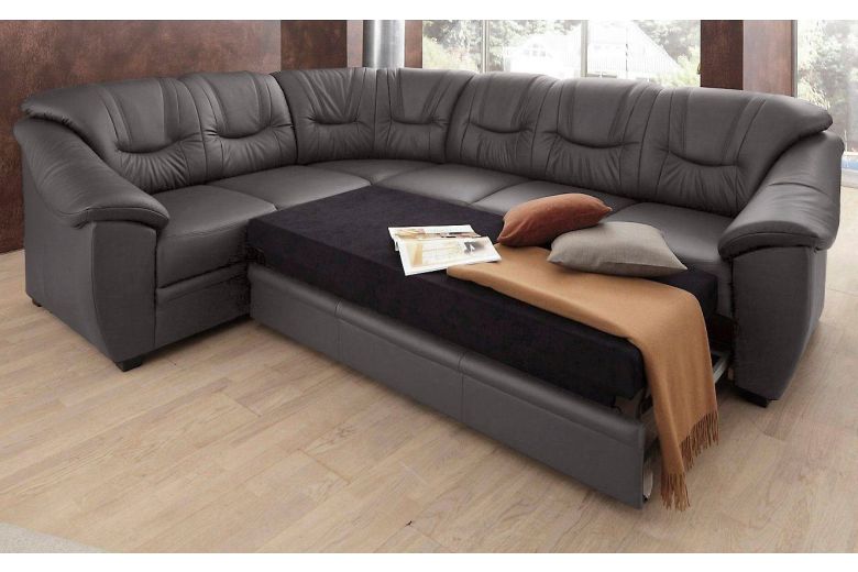 Leather corner sofa XL - Savona (Pull-out)