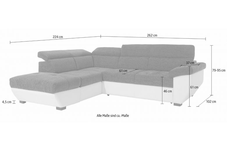 Corner sofa XL - Speedway (Pull-out with storage box)