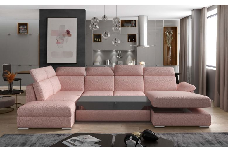 U shape sofa - Evanell-P (Pull-out with storage box)