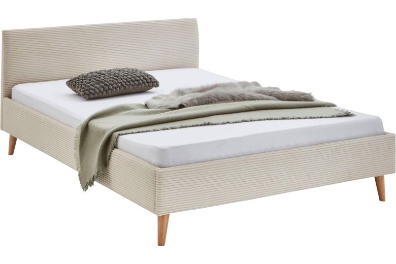 Upholstered bed 140x200 - Wicki with bed slat