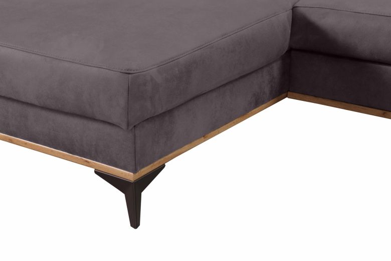 Leather corner sofa - Flavio (Pull-out with storage box)
