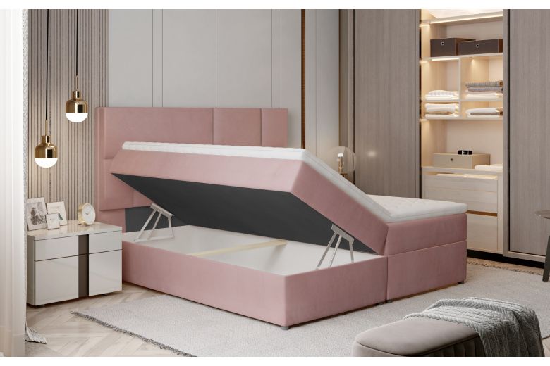 Boxspring bed 180x200 - Florence (Pull-out with storage box)