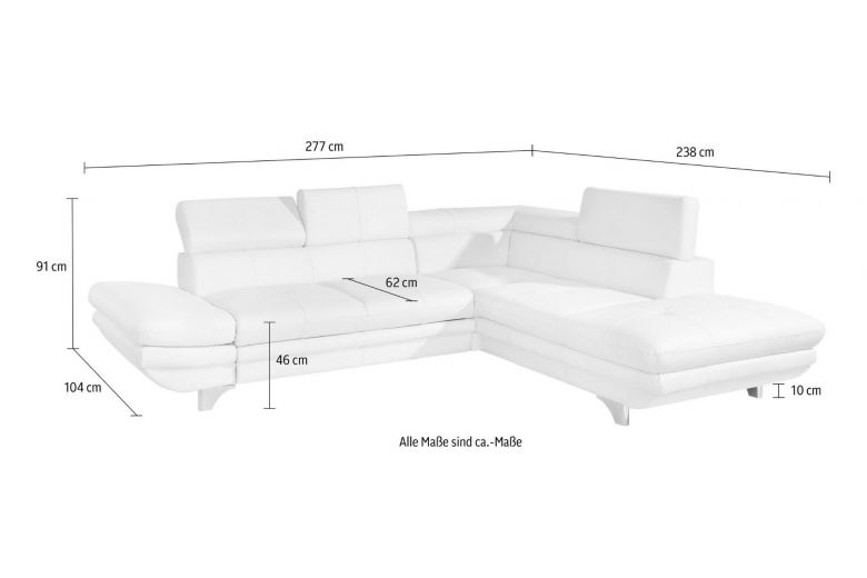 Leather corner sofa XL - Enterprise