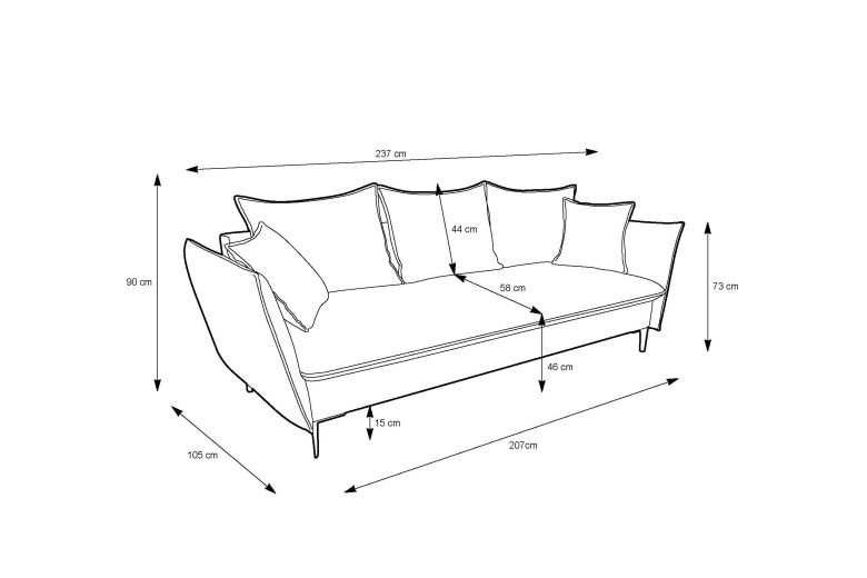 Sofa+bed - Livorno (Pull-out with storage box)