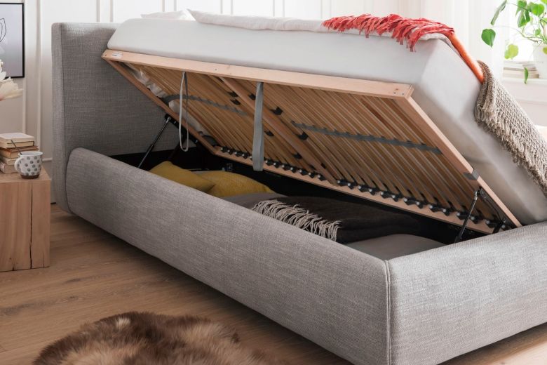 Upholstered bed 180x200 - Atesio (With storage box)