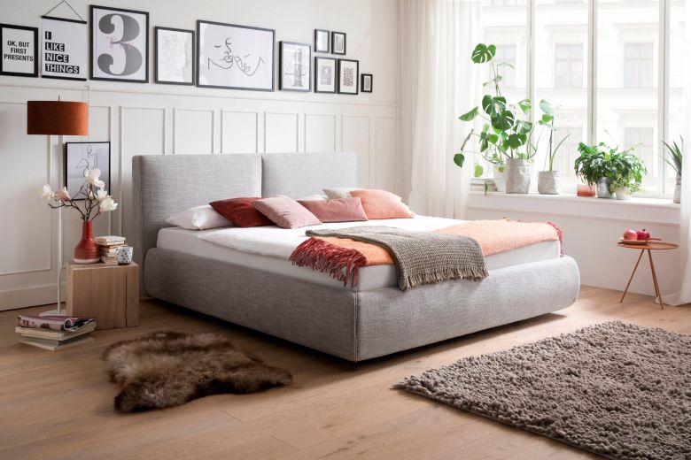 Upholstered bed 180x200 - Atesio (With storage box)