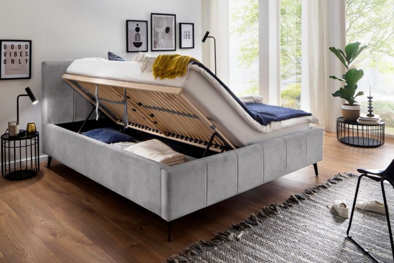 Upholstered bed 160x200 - Lizano (With storage box)