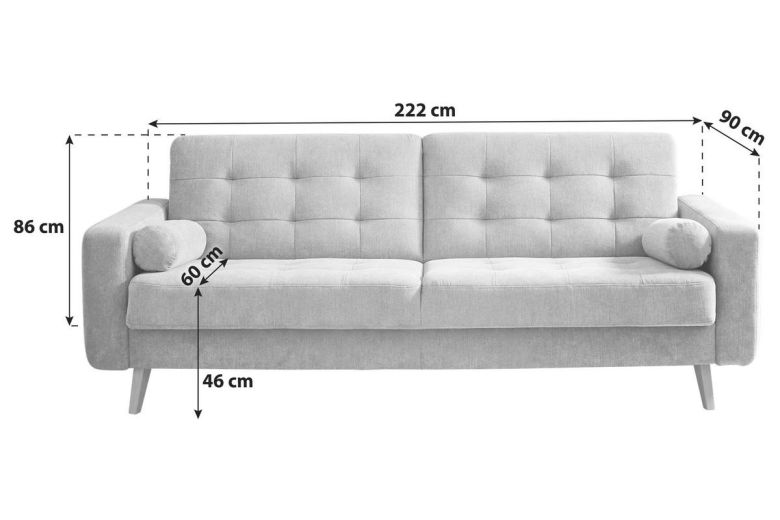 3 seat sofa - Fjord (Pull-out with storage box)