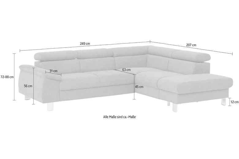 Corner sofa XL - Micky XL (Pull-out with storage box)