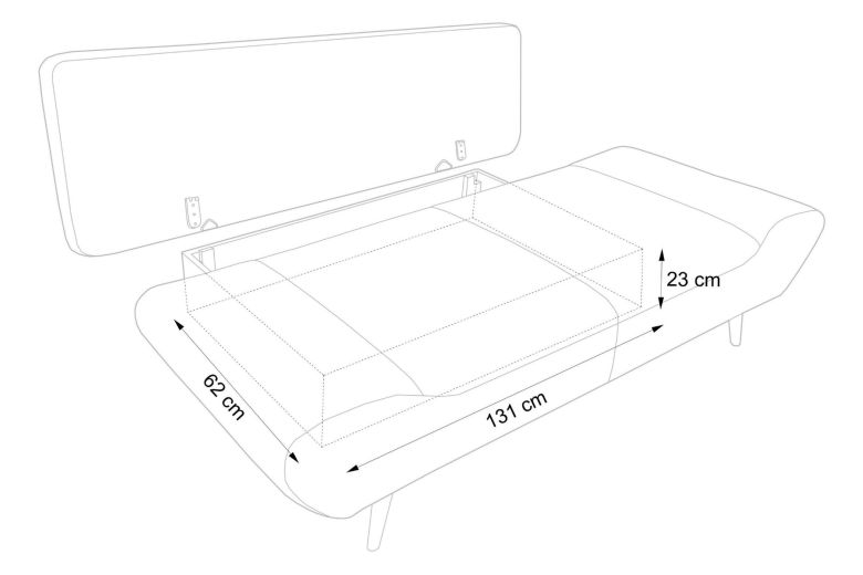 Sofa+bed - Kika (Pull-out with storage box)
