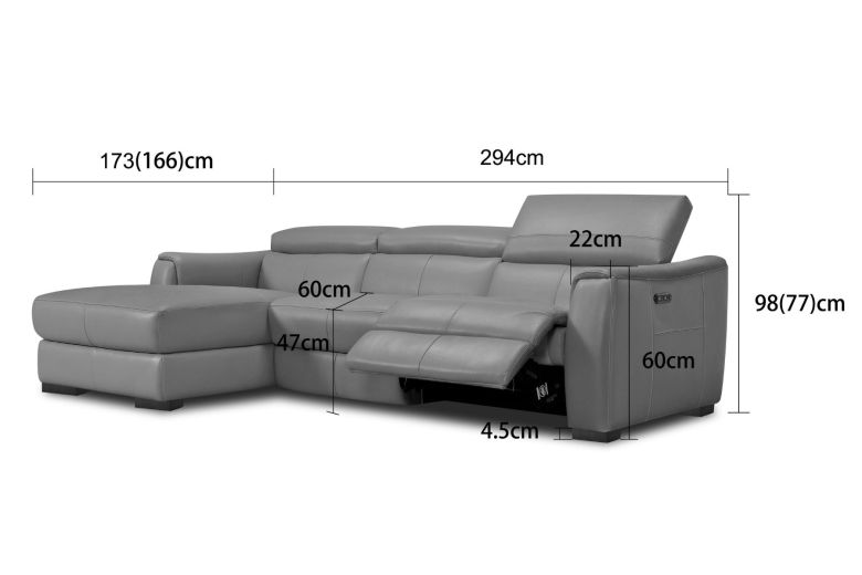 Leather corner sofa - Jameson