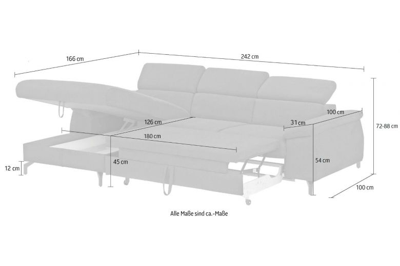 Corner sofa - Komaris (Pull-out with storage box)