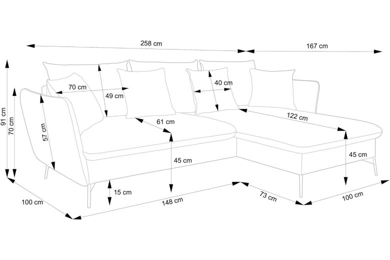 Corner sofa - Livorno (Pull-out with storage box)