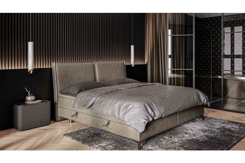 Upholstered bed 160x200 - Lolly (With storage box)