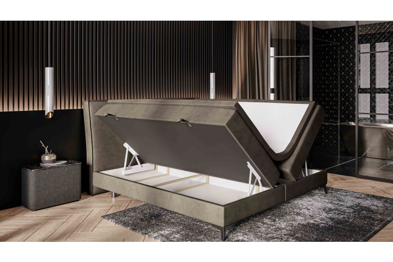 Upholstered bed 160x200 - Lolly (With storage box)