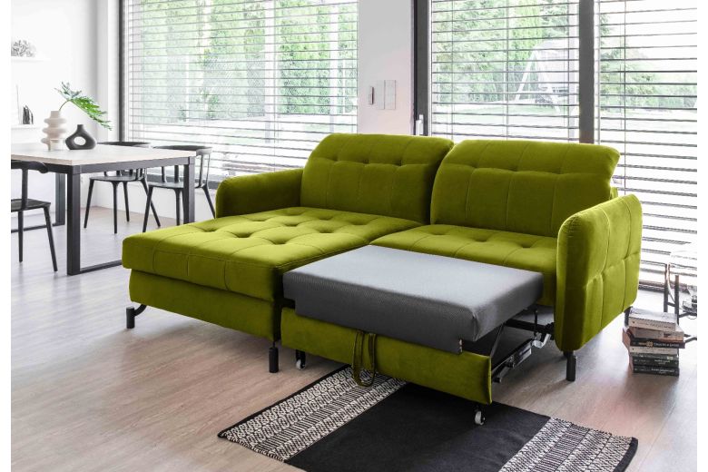 Corner sofa - Lorelle (Pull-out with storage box)