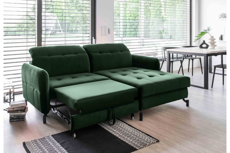Corner sofa - Lorelle (Pull-out with storage box)