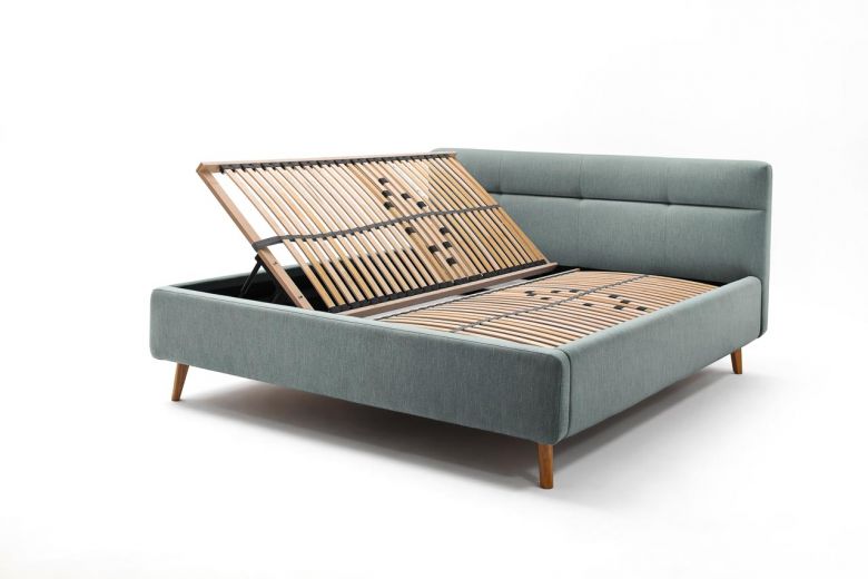 Upholstered bed 160x200 - Lotte (With storage box)