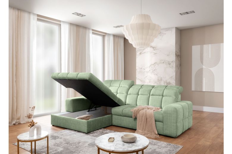 Corner sofa - Lugo (Pull-out with storage box)