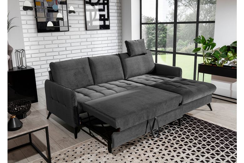 Corner sofa - Lukka Long (Pull-out with storage box)