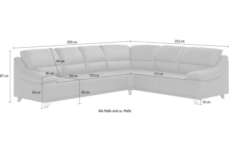 Leather corner sofa XL - Maranello