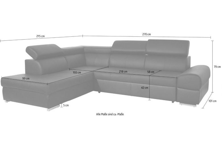 Leather corner sofa - Broadway