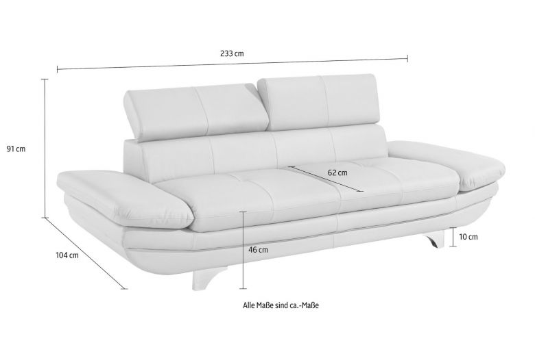 Leather 3 seat sofa - Enterprise