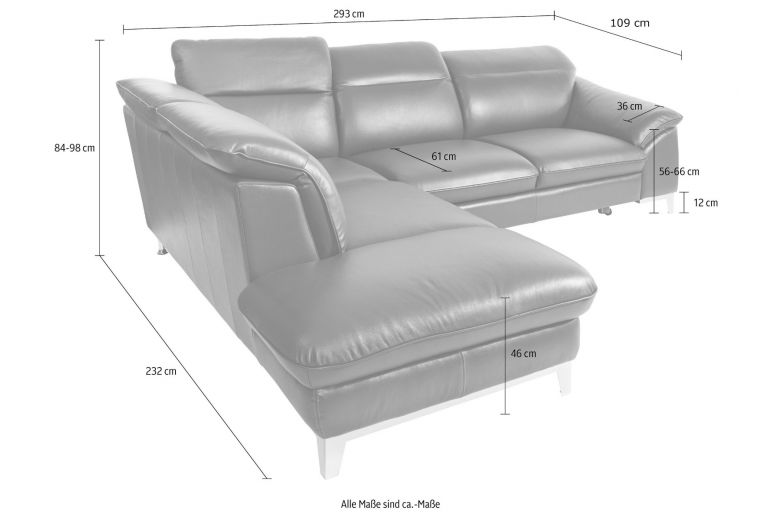 Leather corner sofa XL - Teresa