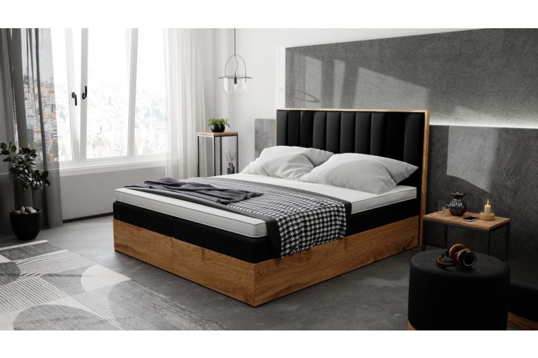 Upholstered bed 180x200 - Venecia (With storage box)