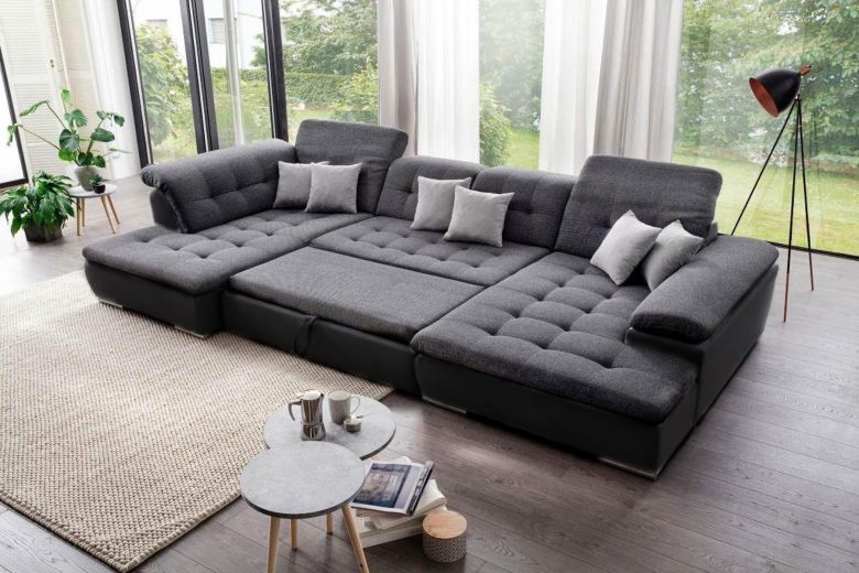 U shape sofa - Neapel U (Pull-out with storage box)