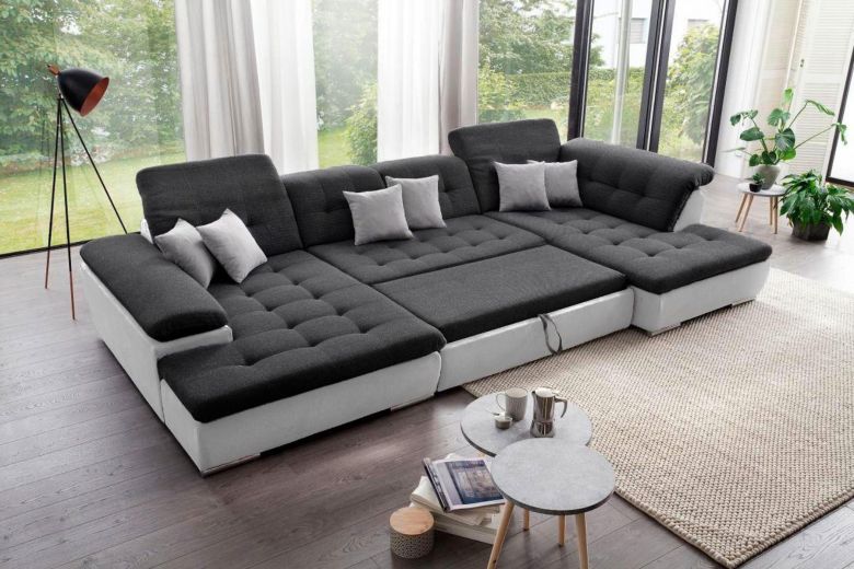 U shape sofa - Neapel (Pull-out with storage box)