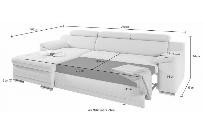 Corner sofa - Andiamo (Pull-out)