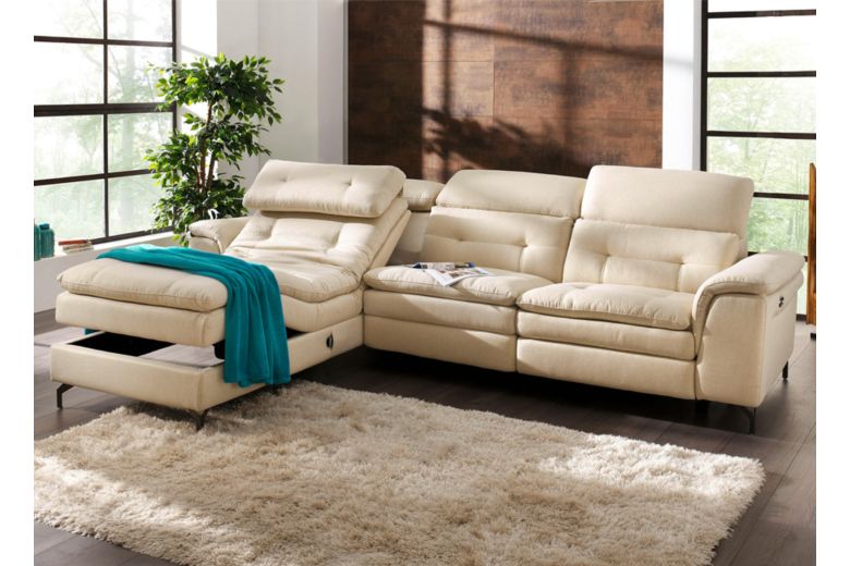 Leather corner sofa - Sherlot