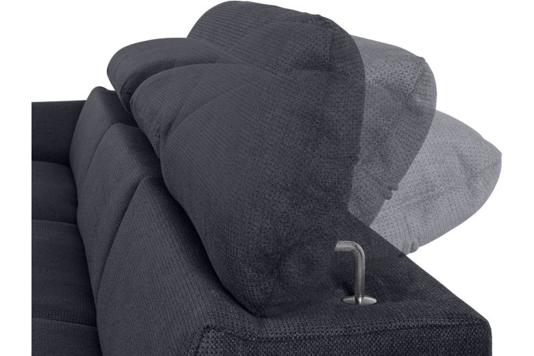 Corner sofa - Lola with hocker (Pull-out with storage box)