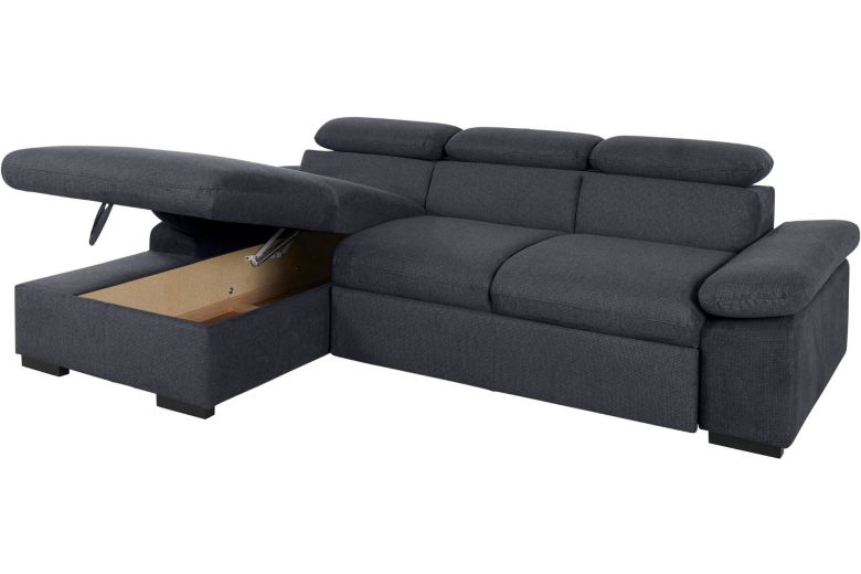 Corner sofa - Lola with hocker (Pull-out with storage box)