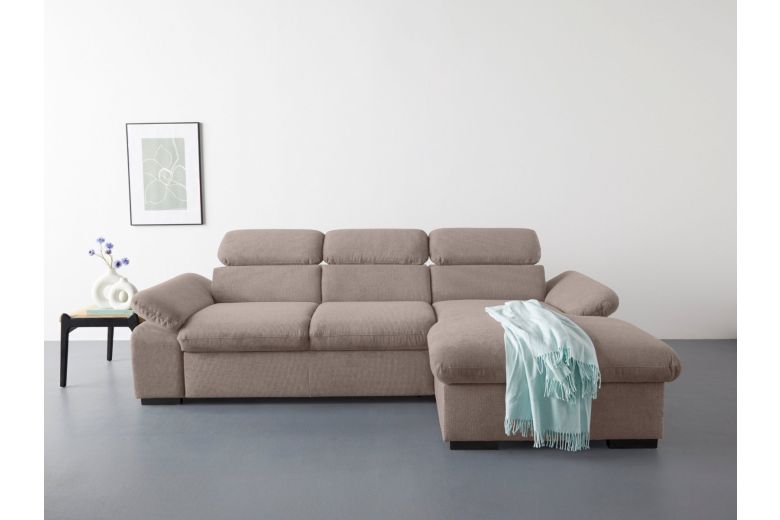 Corner sofa - Lola with hocker (Pull-out with storage box)
