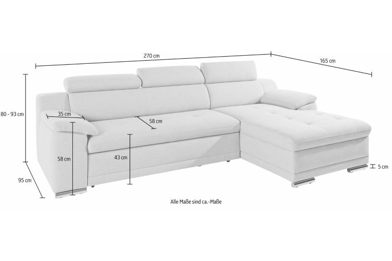 Corner sofa - Andiamo (Pull-out)