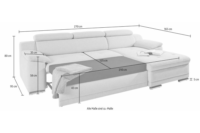 Corner sofa - Andiamo (Pull-out)