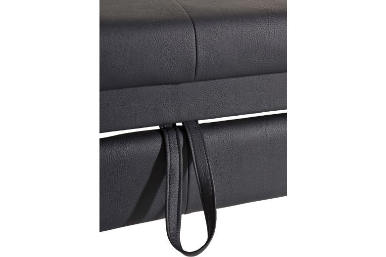 Leather corner sofa - Driver ar pufu with hocker (Pull-out with storage box)