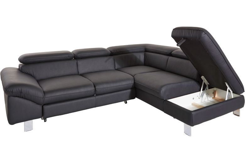 Leather corner sofa XL - Driver XL (Pull-out with storage box)