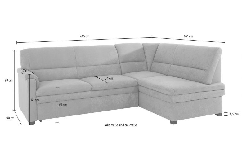 Corner sofa XL - Piza ar krēslu (Pull-out with storage box)