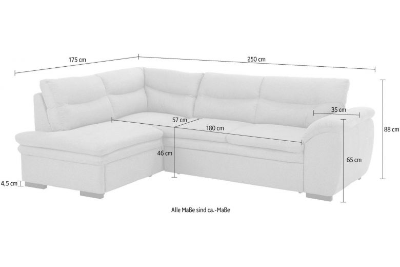 Corner sofa XL - Lea (Pull-out with storage box)
