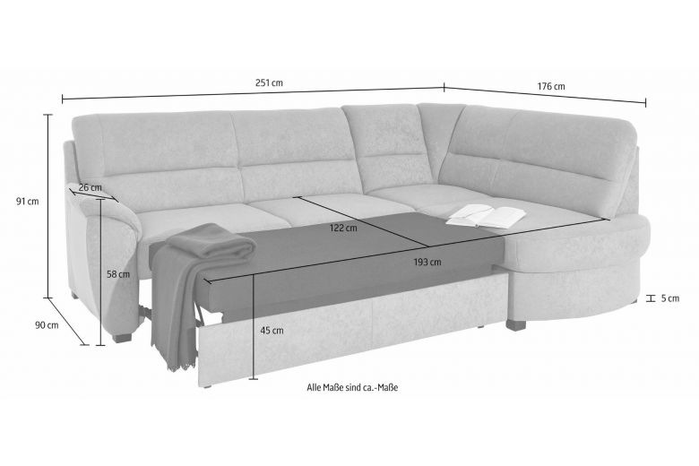Corner sofa XL - Pandora (Pull-out)