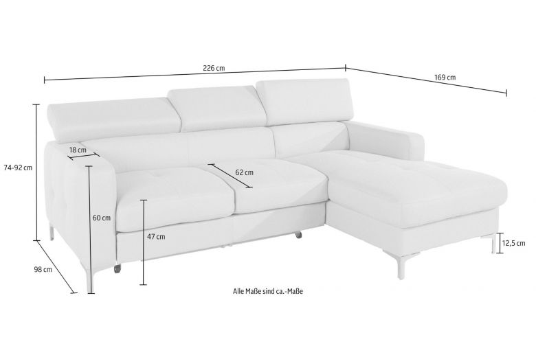 Corner sofa - Sammy (Pull-out with storage box)
