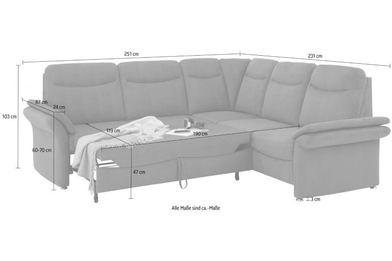 Corner sofa XL - Tahoma (Pull-out with storage box)