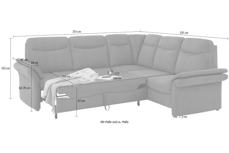 Corner sofa XL - Tahoma (Pull-out with storage box)
