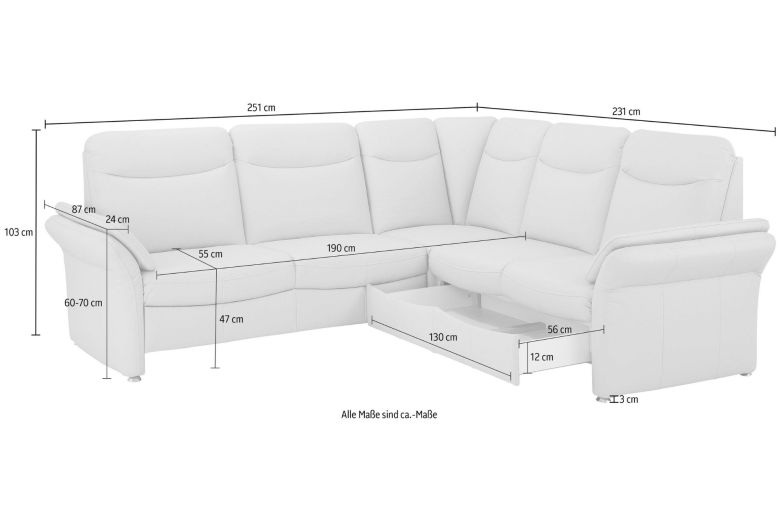 Corner sofa XL - Tahoma (Pull-out with storage box)