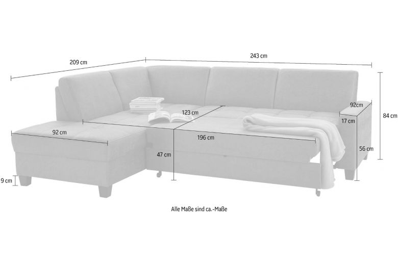 Corner sofa - Florentina (Pull-out)